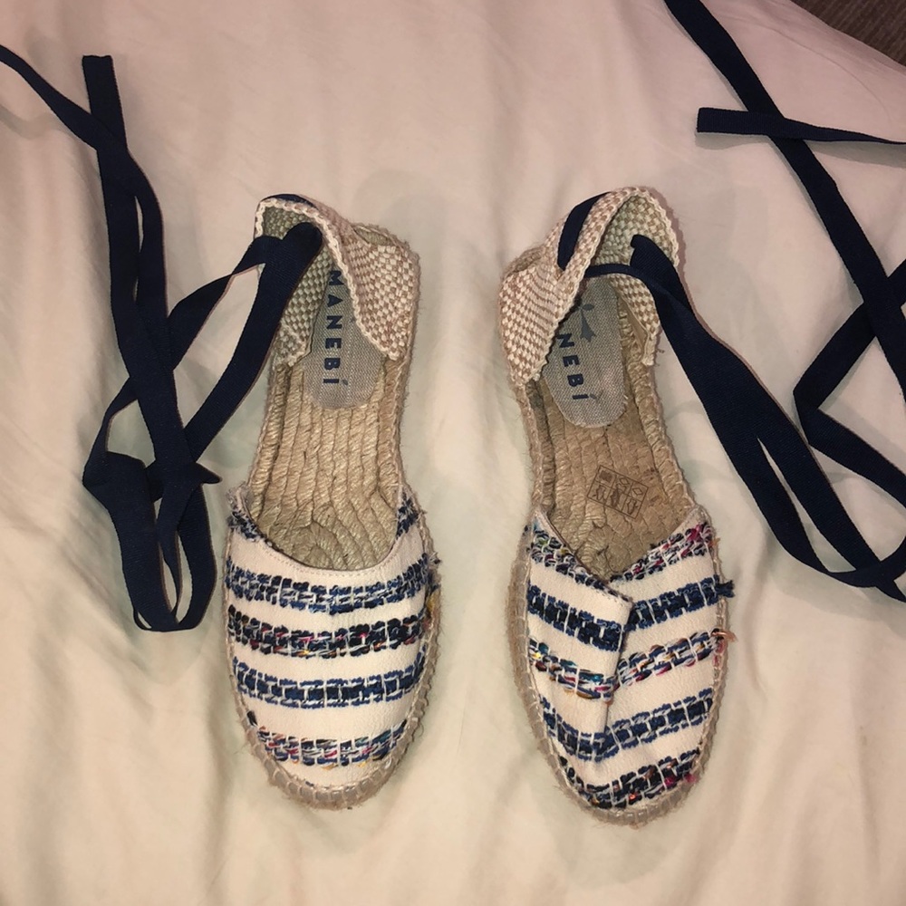 Anthropologie lace up sandals